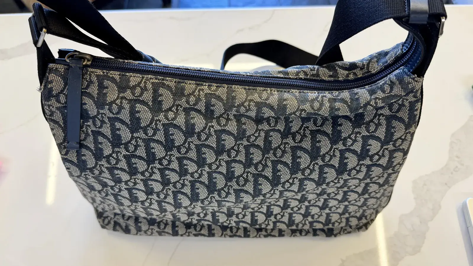 Dior Bag Cleaning: Removing Zipper Soiling From a Vintage Trotter Canvas Messenger
