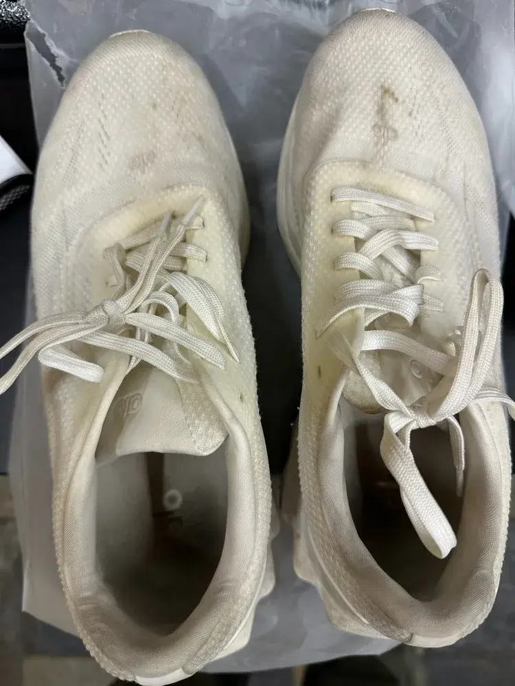 Running shoes during professional deep cleaning process